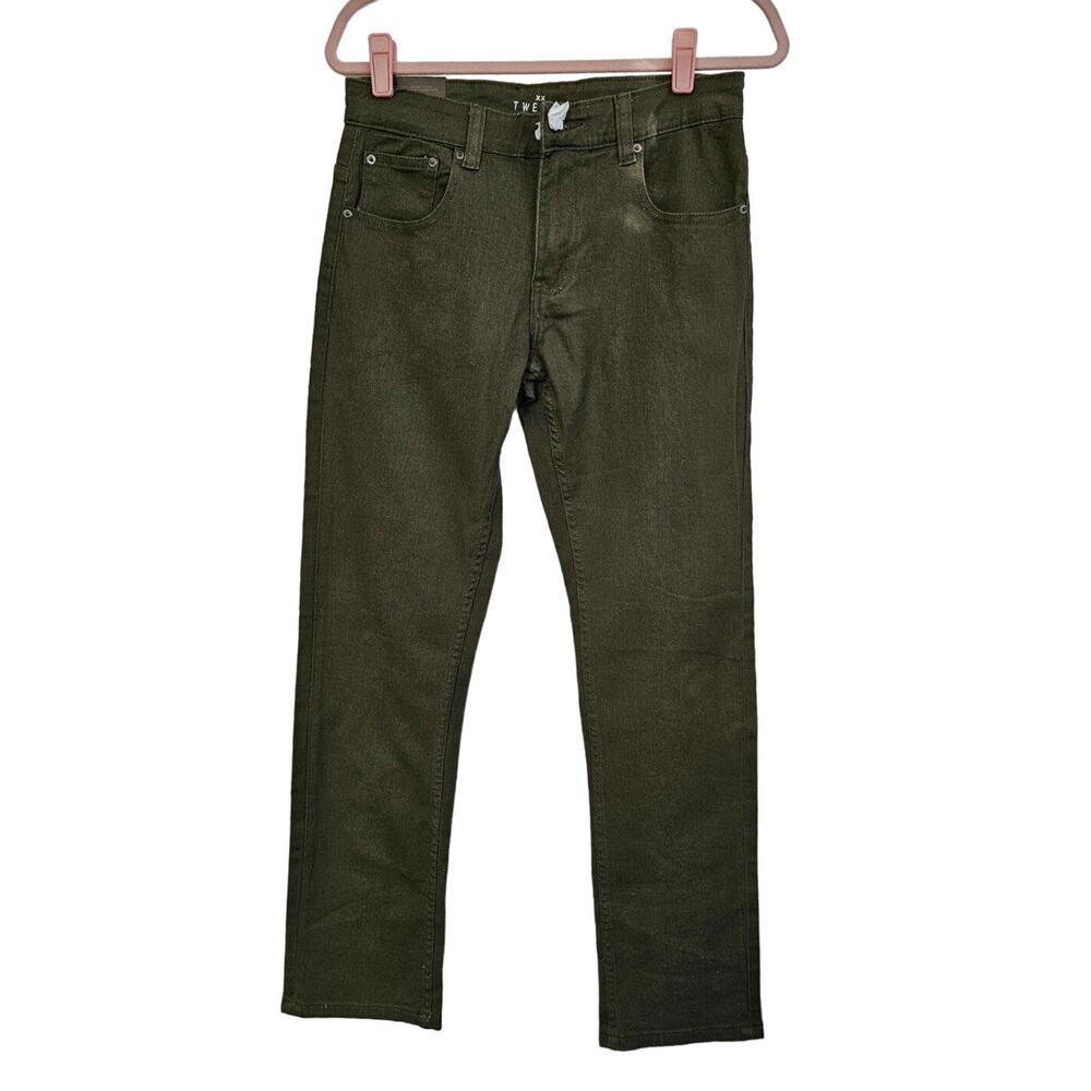 NWT Twenty XX Jeans Olive Green Slim Fit Pants Size W31 x L32